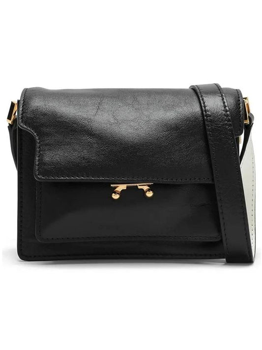 Soft Leather Mini Trunk Cross Bag Black - MARNI - BALAAN 2