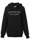 Lettering Embroidered Hoodie Black - BURBERRY - BALAAN 1