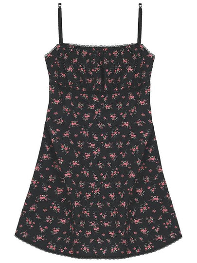 Flower lace dress black - HIGH SCHOOL DISCO - BALAAN 2