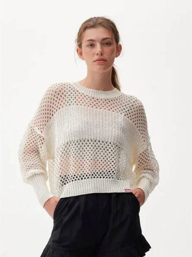 Crop pullover ivory HAW0002AKZIVO - HUNTER - BALAAN 1