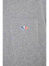 Tricolor Fox Patch Short Sleeve T-Shirt Gray Melange - MAISON KITSUNE - BALAAN 4