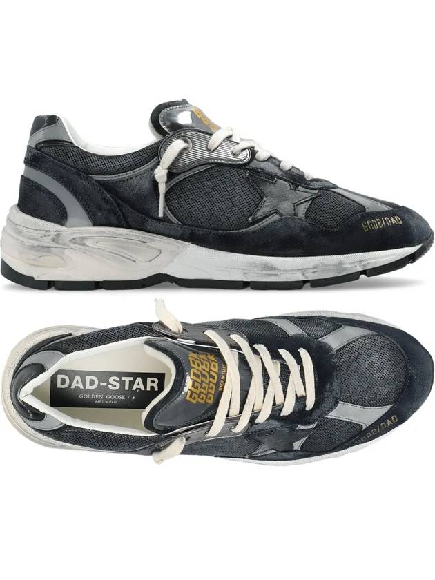 Running Leather Mesh Suede Low Top Sneakers Dark Blue - GOLDEN GOOSE - BALAAN 2