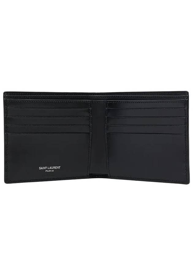 East/West Wallet In Smooth Leather Black - SAINT LAURENT - BALAAN.