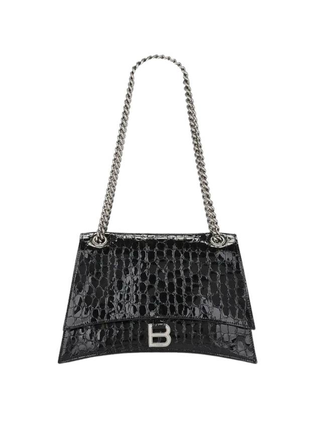 Medium Crush Chain Shoulder Bag Black - BALENCIAGA - BALAAN 1