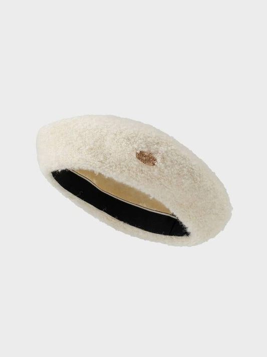 CURLY Beret IVORY - RECLOW - BALAAN 2