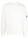 Brushed Emerized Diagonal Fleece Sweatshirt White - CP COMPANY - BALAAN 2