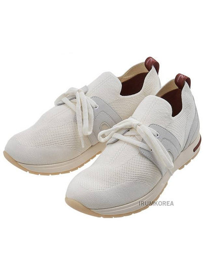 Women's 360 LP Flexy Walk Wool Low Top Sneakers White - LORO PIANA - BALAAN 2