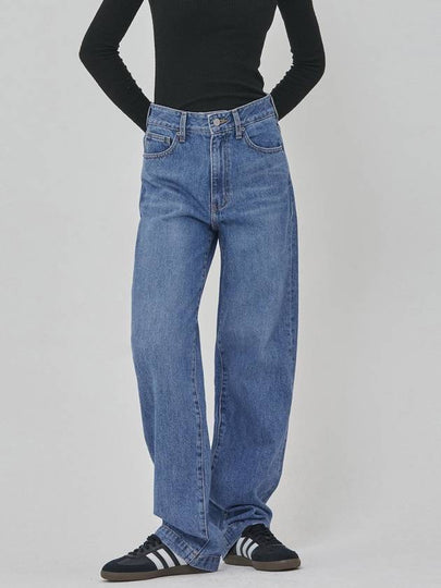 Denim Basic Semi Wide Jeans Indigo - RYUL+WAI: - BALAAN 2