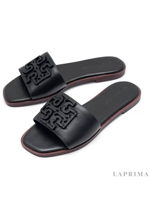 Ines Leather Slippers Black - TORY BURCH - BALAAN 5