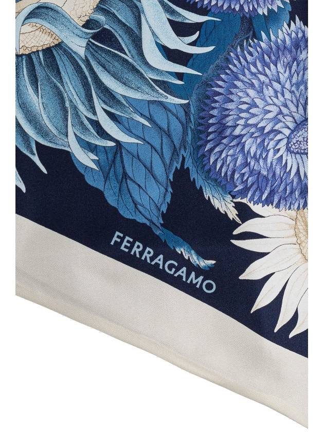 FERRAGAMO Silk Scarf, Women's, Blue - SALVATORE FERRAGAMO - BALAAN 4