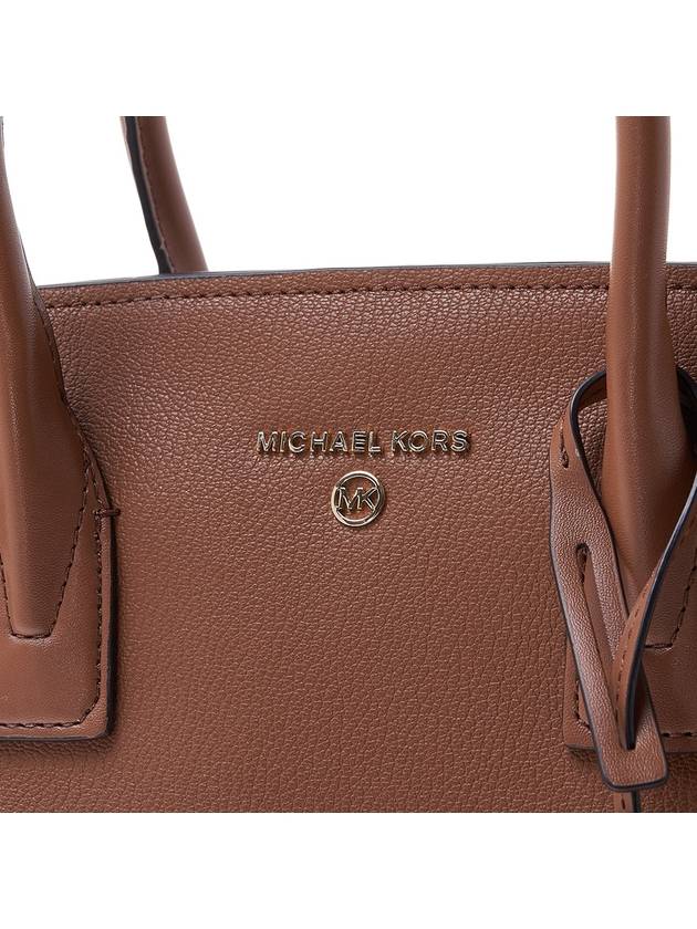 Avril Logo Embellished Leather Tote Bag Brown - MICHAEL KORS - BALAAN 8