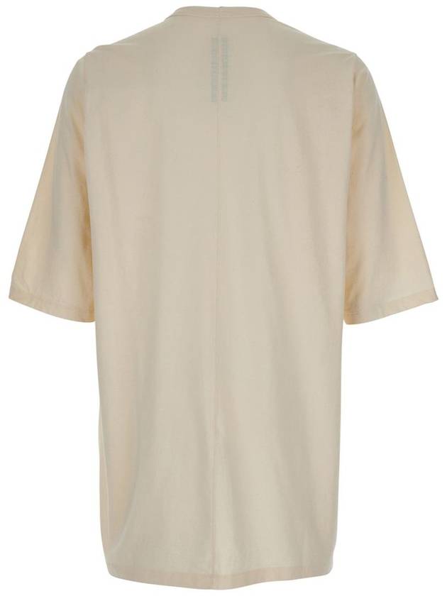 'Jumbo' White Round Neck T-Shirt In Cotton Man - RICK OWENS - BALAAN 2