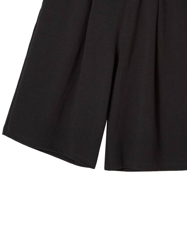 _WIDE ONE TUCK BERMUDA SWEAT SHORTS BLACK - THE GREEN LAB - BALAAN 8