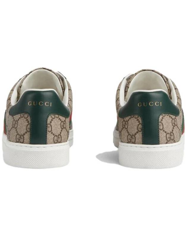 Ace GG Supreme Canvas Low Top Sneakers Beige - GUCCI - BALAAN 4