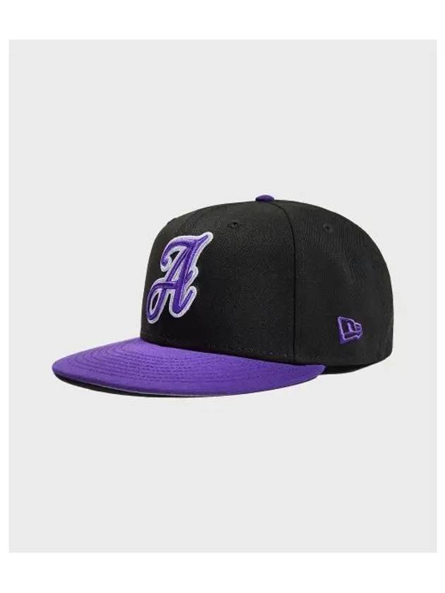 U New Era Fitted Hat Black Purple STATUE - AWAKE NY - BALAAN 1