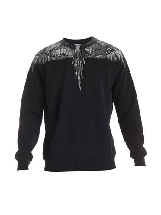 Camo Wing Sweatshirt Black - MARCELO BURLON - BALAAN 1