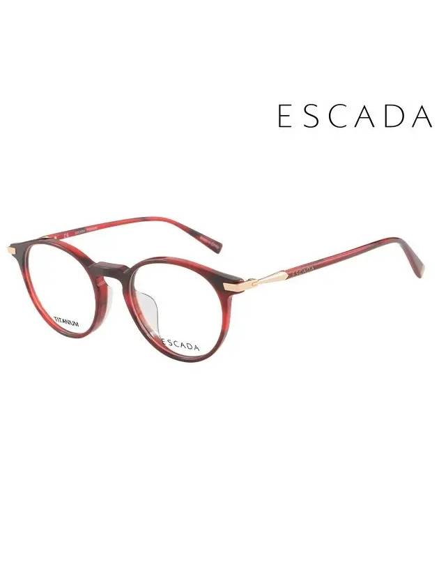 Glasses Frame VES A86F 0GG3 Round Titanium Men Women - ESCADA - BALAAN 1