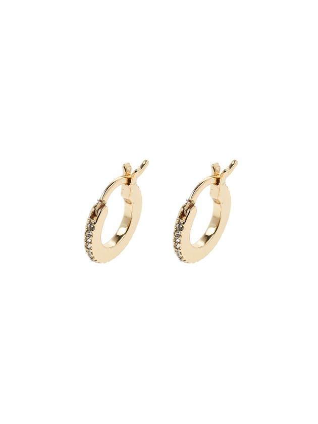 Pave Huggie Earrings Gold - COACH - BALAAN 9