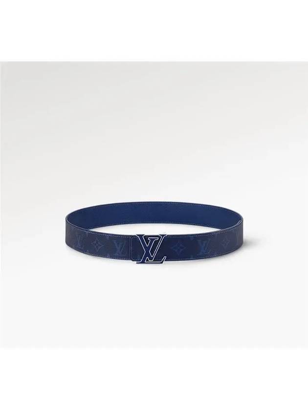 LV Initials 40mm Reversible Leather Belt Blue - LOUIS VUITTON - BALAAN 1