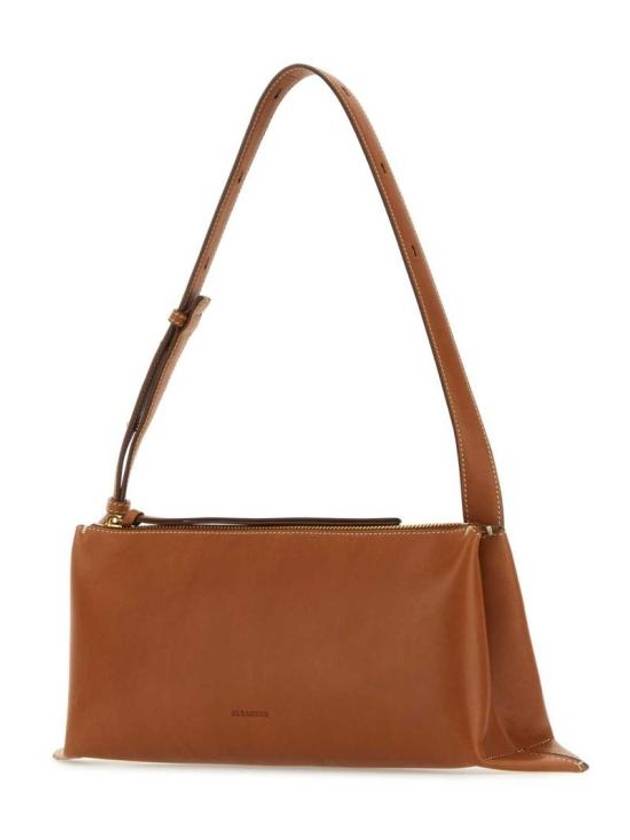 Empire Small Deboss Logo Leather Shoulder Bag Tan - JIL SANDER - BALAAN 3