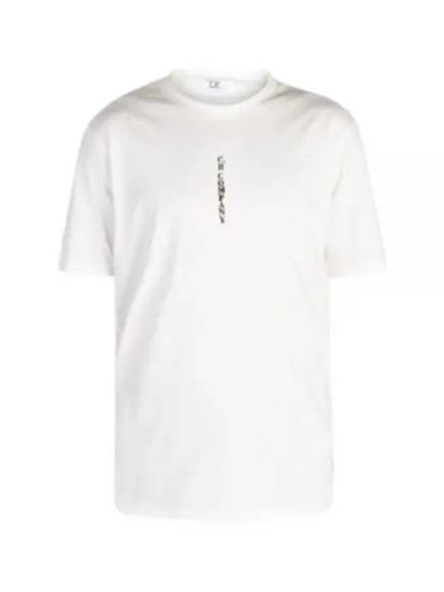 Vertical Lettering Logo Graphic Short Sleeve T-Shirt White - CP COMPANY - BALAAN 2