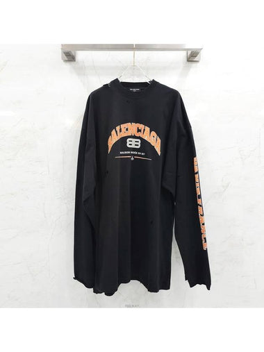 Lux You 3 Maison BB logo printing over long sleeve t shirt 681046 - BALENCIAGA - BALAAN 1