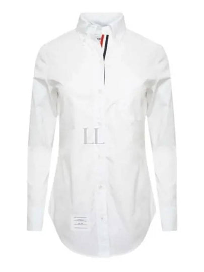 Button Down Cotton Oxford Long Sleeve Shirt White - THOM BROWNE - BALAAN 2