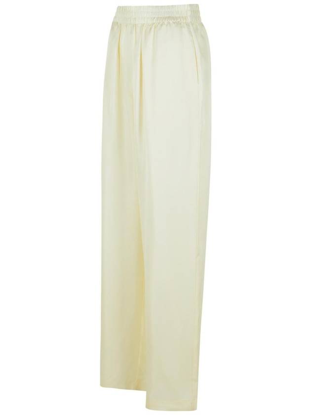 Lisa Yang Wide-Leg Ivory Silk Trousers - LISA YANG - BALAAN 2