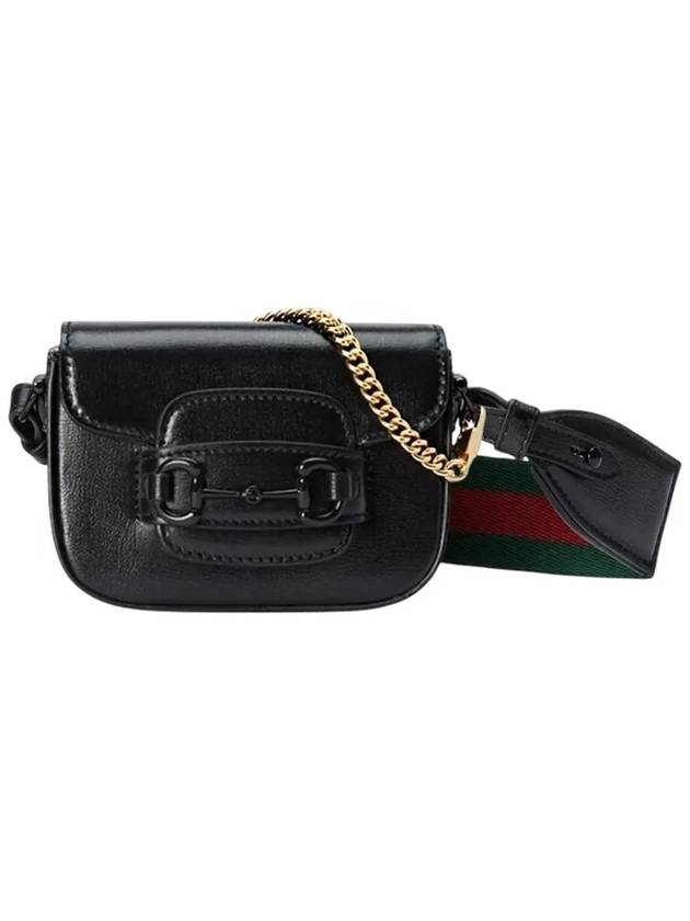 1955 Horsebit  Leather Mini Bag Black - GUCCI - BALAAN 6