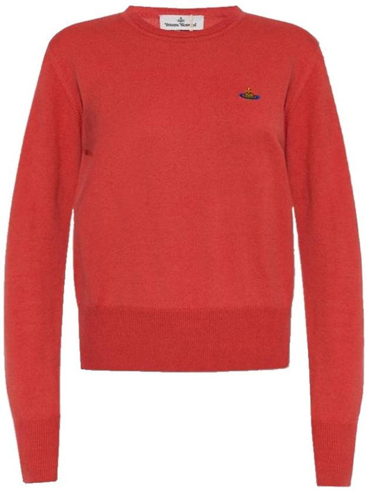 Women's Bea Cashmere Knit Top Coral Red - VIVIENNE WESTWOOD - BALAAN 1