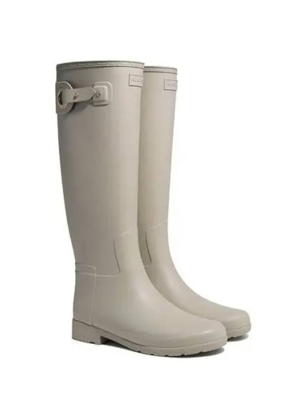 Refined eyelet buckle tall rain boots skimming stone WFT2299RMASNE - HUNTER - BALAAN 1