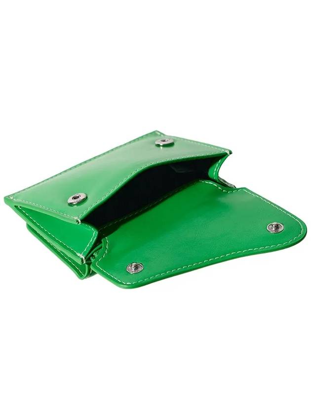 Dot saddle key ring coin zipper business card holder card holder green - LE MASQUE - BALAAN 5