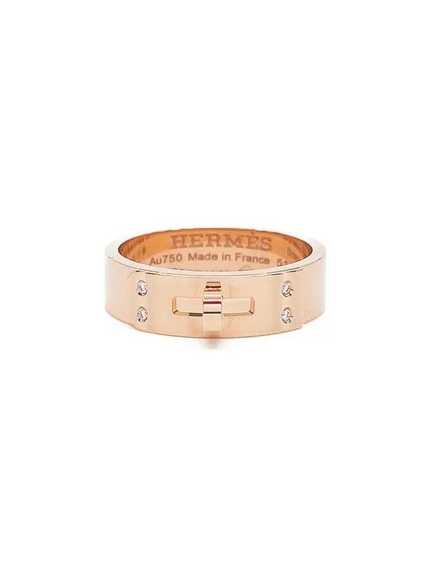 Kelly Ring No 51 18K Rose Gold Diamond 4HA0832 - HERMES - BALAAN 1