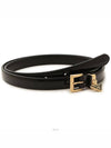 Triangle Logo Buckle Leather Belt Black - PRADA - BALAAN 2