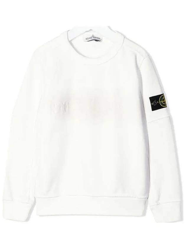 Kids Waffen Embroidered Logo Sweatshirt White 711660140 V0001 - STONE ISLAND - BALAAN 2