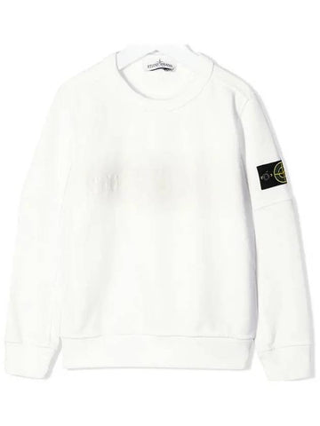 Kids Waffen Embroidered Logo Sweatshirt White 711660140 V0001 - STONE ISLAND - BALAAN 1