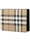 Men's Money Clip Vintage Check Money Clip Half Wallet Beige - BURBERRY - BALAAN 3