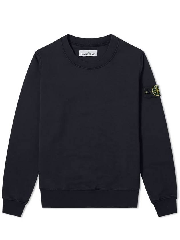 Garment Dyed Cotton Crewneck Sweatshirt Navy - STONE ISLAND - BALAAN 1