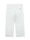 pleated hem bootcut three-quarter pants 5123LZWPWHITE - BLACK&WHITE - BALAAN 2