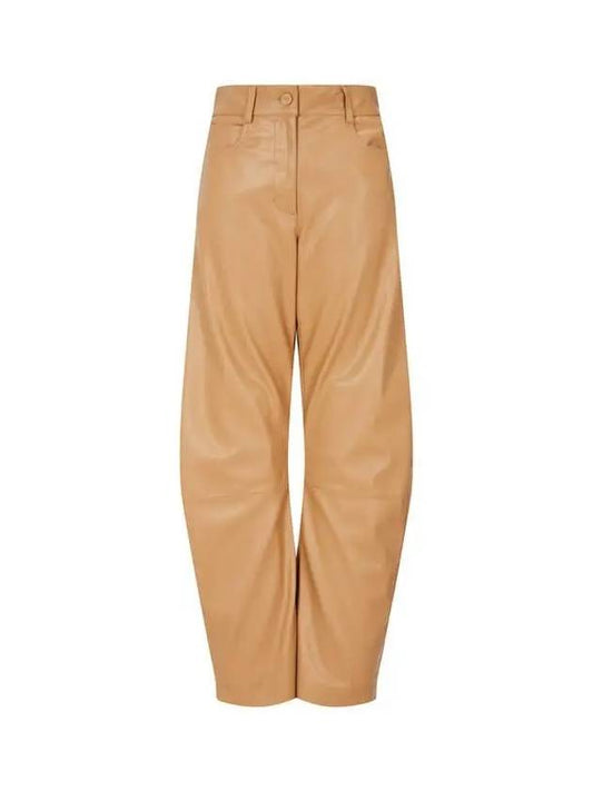 STELLA McCARTNEY Easy Leather Banana Pants Camel - STELLA MCCARTNEY - BALAAN 1