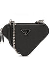 Saffiano Leather Mini Pouch Black - PRADA - BALAAN 2