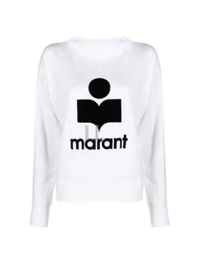 Kieffer Logo Print Linen Long Sleeve T-Shirt White - ISABEL MARANT - BALAAN 2