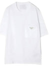 Nylon Jersey Short Sleeve T-Shirt White - PRADA - BALAAN 2