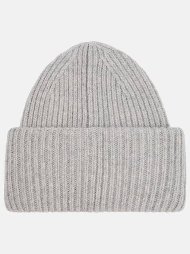 Large Face Patch Beanie Light Gray Unisex - ACNE STUDIOS - BALAAN 5