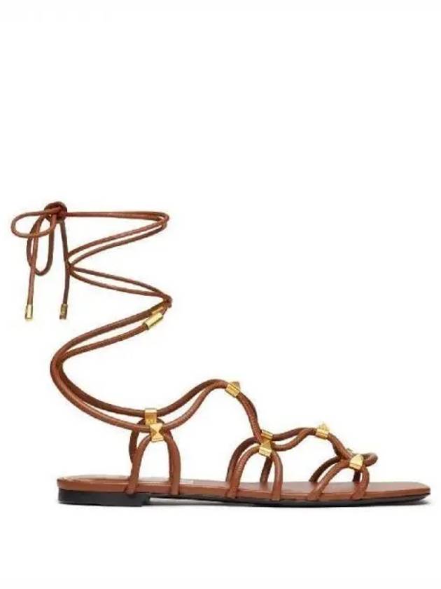 Rockstud lace up flat sandals 271416 - VALENTINO - BALAAN 1