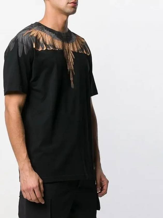 Marcelo Bullon Double Wing Round Short Sleeve Tee CMAA018R19001018 - MARCELO BURLON - BALAAN 3