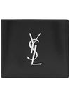 East/West Wallet In Smooth Leather Black - SAINT LAURENT - BALAAN 2