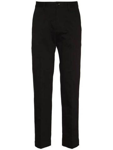 Men s Cotton Chino Straight Pants Black - AMI - BALAAN 1