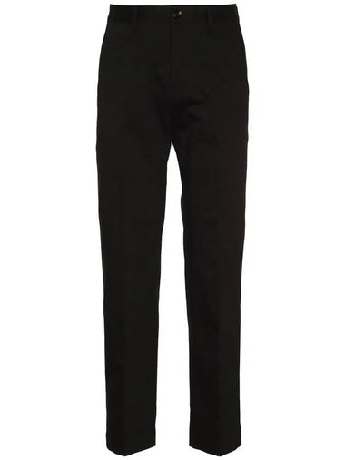 Men s Cotton Chino Straight Pants Black - AMI - BALAAN 1