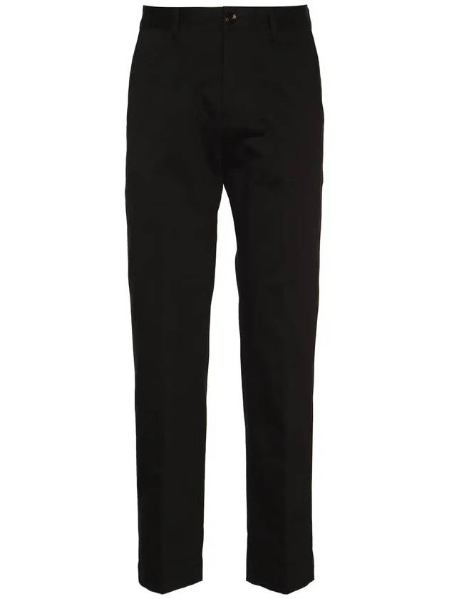 Cotton Chino Straight Pants Black - AMI - BALAAN 1